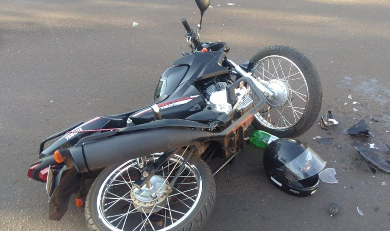 Motoqueiro Foi Atropelado em Colisão na Avenida Brasil