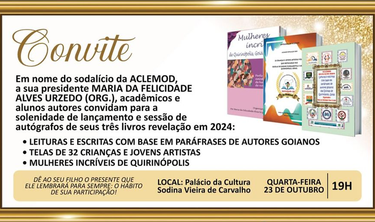 Lançamento de Livros e Sessão de Autógrafos em Quirinópolis